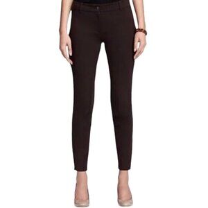 Eileen Fisher Riding Ponte Slim Leg Pants w/ Ankle Zipper Detail in Brown Sz. L